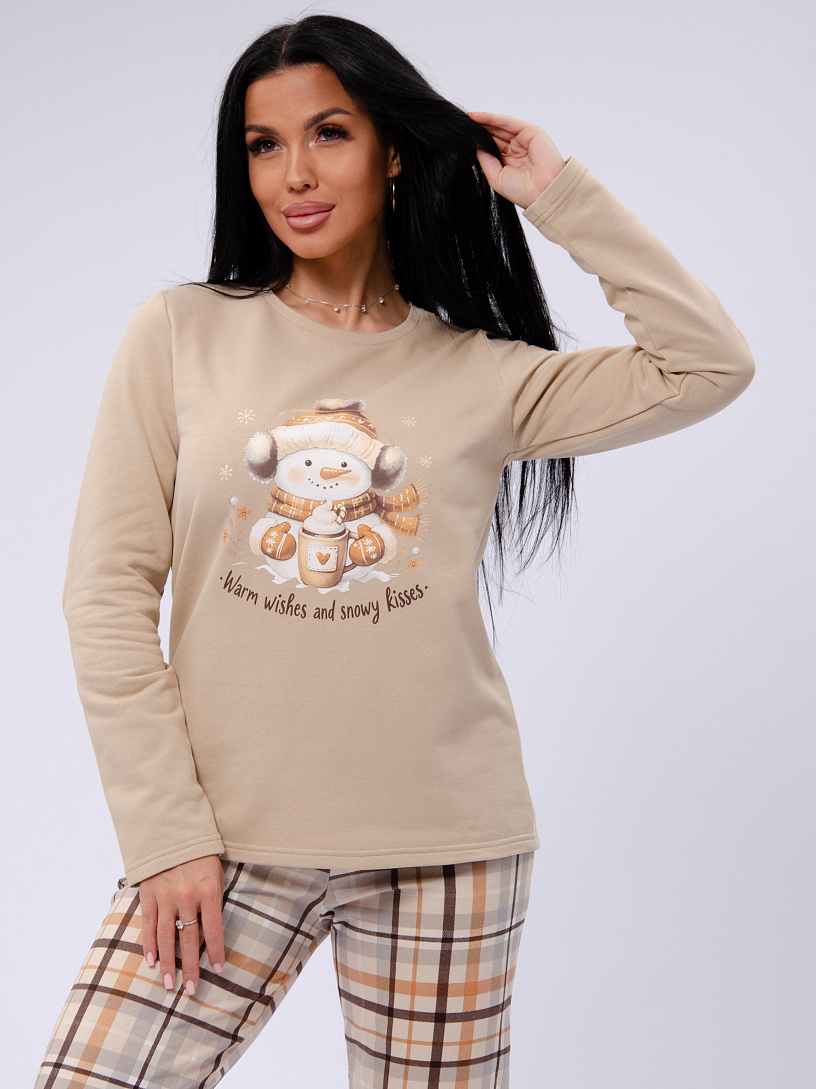 Пижама, домашний костюм ДК-516-снеговик