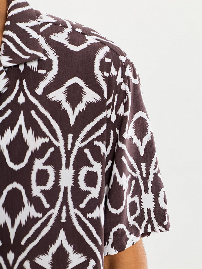 Рубашка мужская "Шамбала"_М114/кофейный